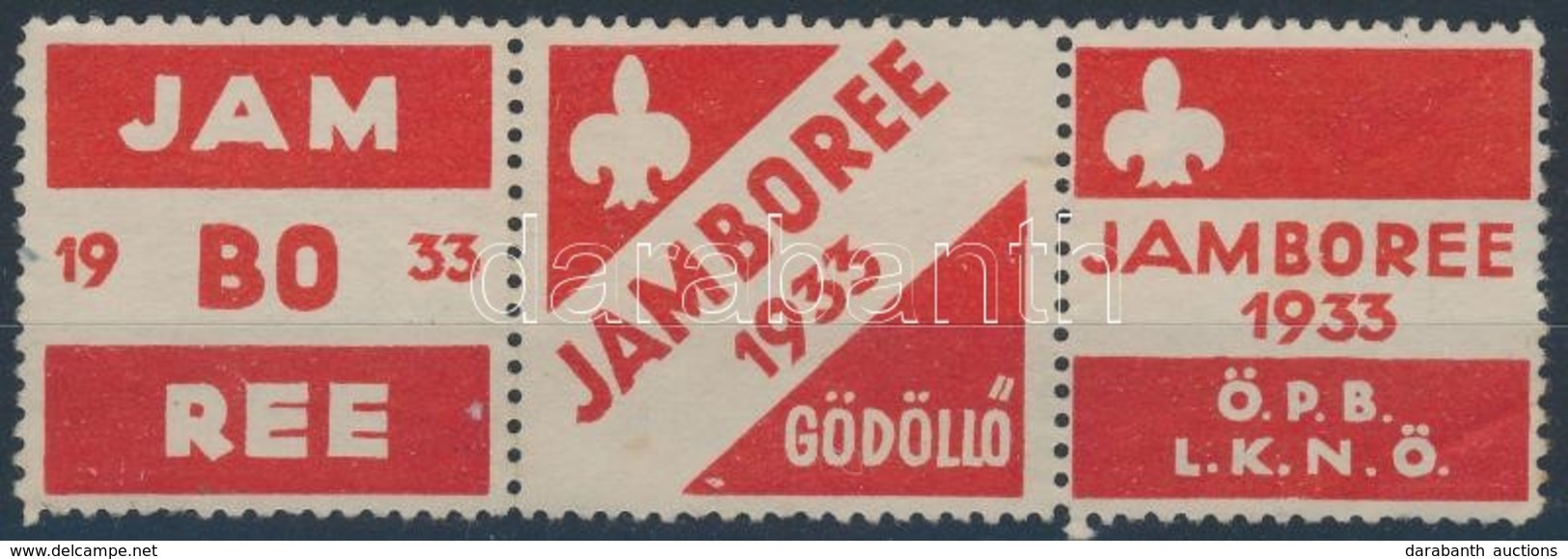 1933 Cserkész Jamboree Gödöllő Levélzáró 3-as Csík, Igen Ritka RR - Non Classés