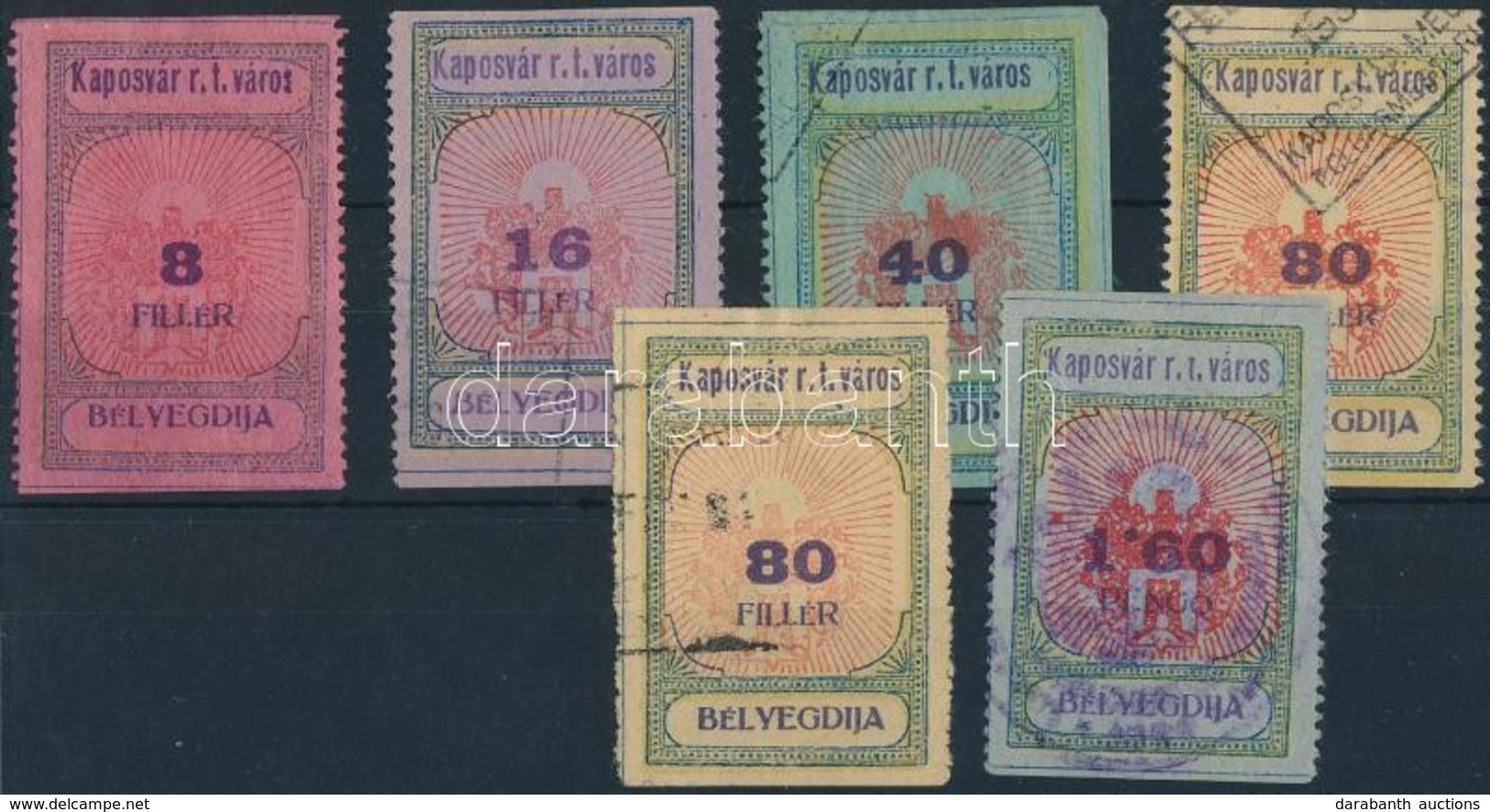 1927 Kaposvár 6 Db 5 Klf Füzetbélyeg,a 34. Sz.bélyegnek 3 Fogazatlan Oldala Van (12.950) - Non Classés