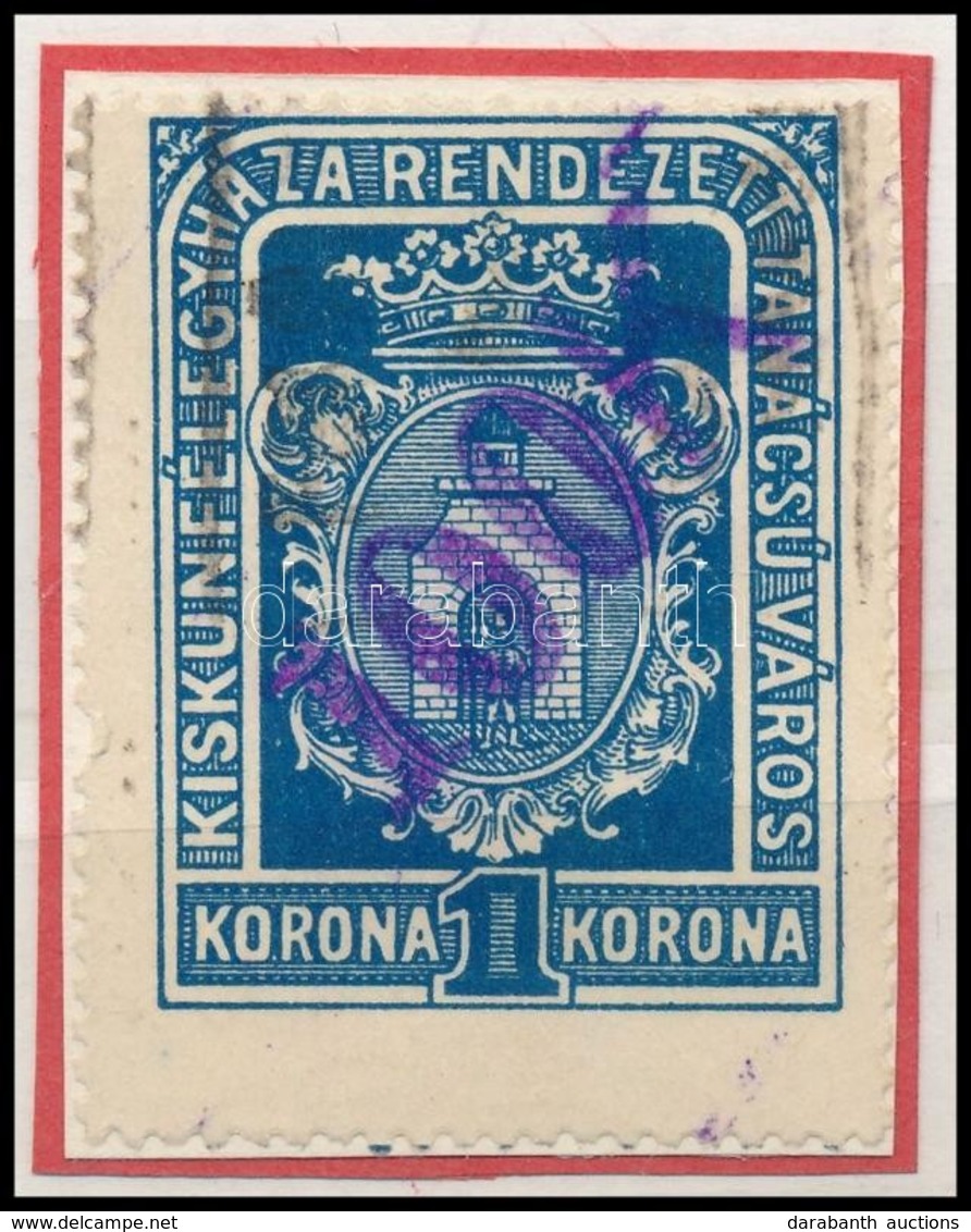 1923 Kiskunfélegyháza R.T.V. 10 Sz. Okirati Illetékbélyeg (10.000) - Non Classés