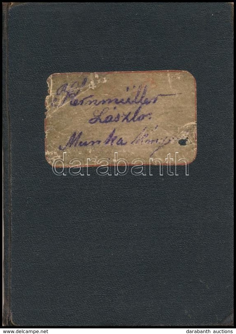 1890-1929 Bp., Rézesztergályos Segéd Munkakönyve, 15 Kr. Okmánybélyeggel, Számos Bejegyzéssel - Non Classés