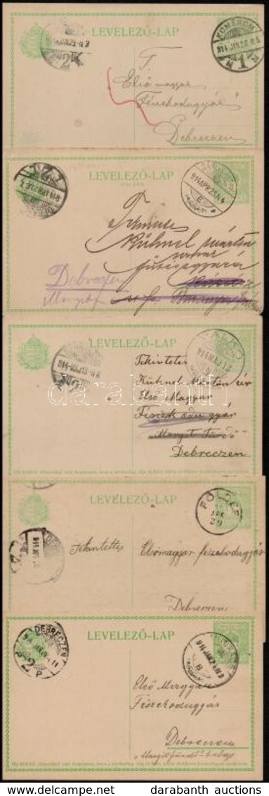 1914 5 Db Az Első Magyar Fészekodúgyár Részére Küldött Levelezőlap Hivatalos ügyekben - Unclassified