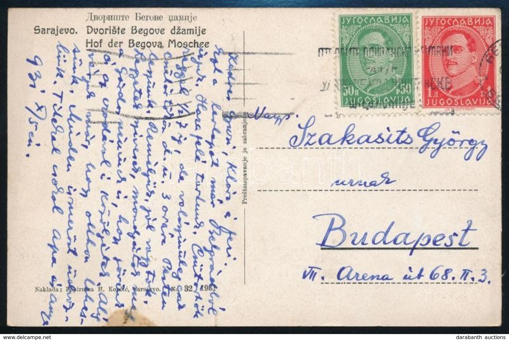1931 Szakasits Árpád Későbbi államfő és Felesége Belgrádból Küldött Levelezőlapja Gyermekei Részére - Non Classés