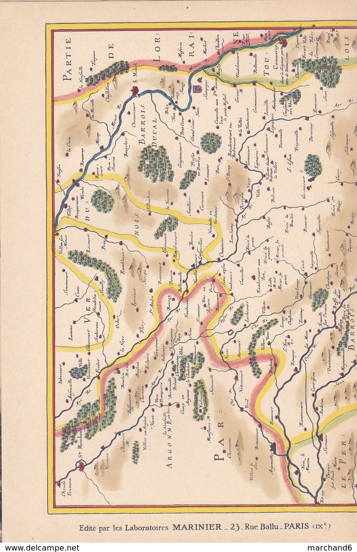 Laboratoires Mariner Vieux Pays De France N°37 Barrois Carte - Mapas Geográficas