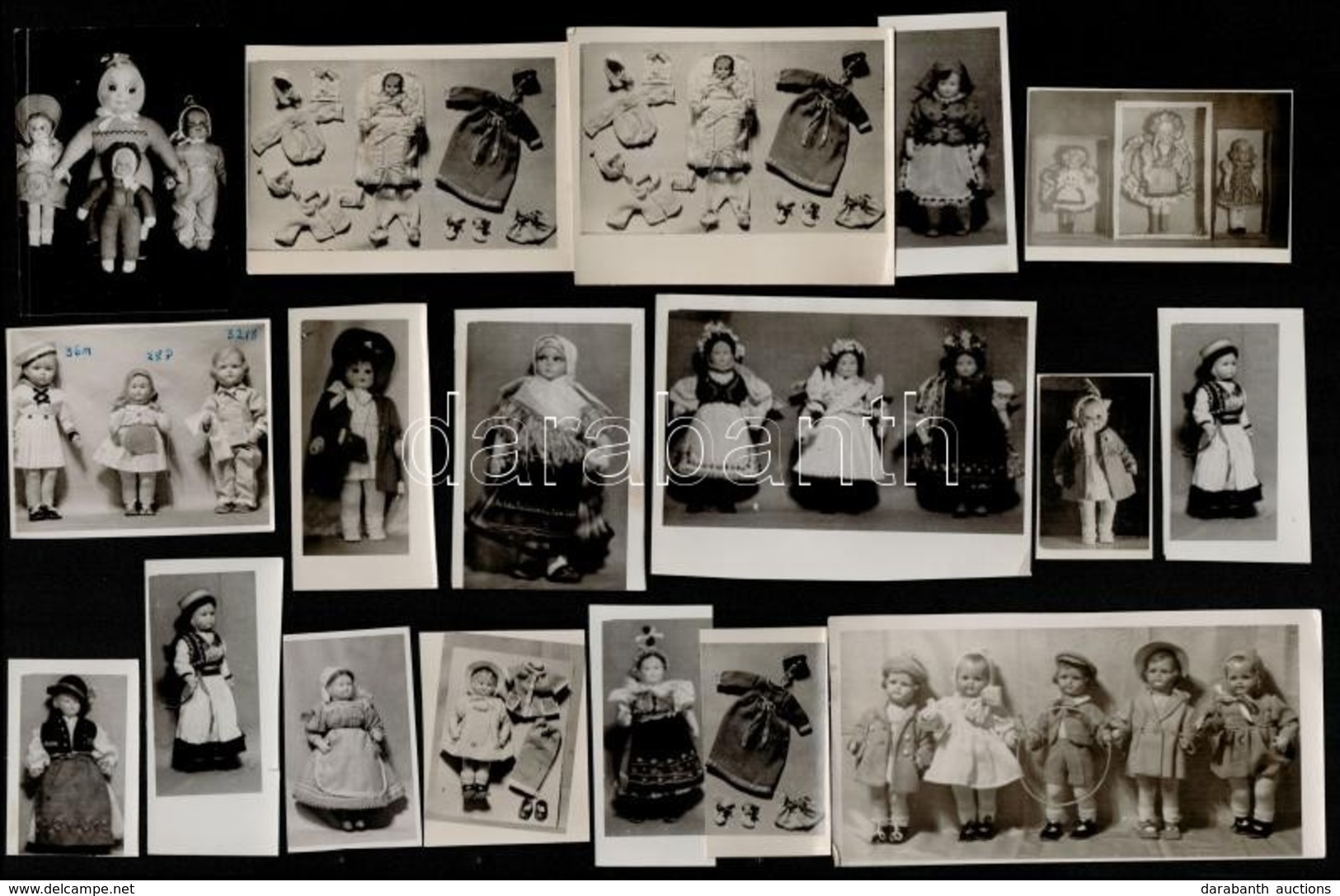 Cca 1950-1960 82 Db, Többnyire Kaucsuk Babákról Készített Fotó, 8x3,5 és 8x15 Cm Közötti Méretekben - Autres & Non Classés