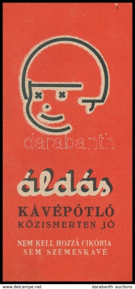 Cca 1940 Áldás Kávépótló Számoló Cédula, 13x6 Cm. - Publicités