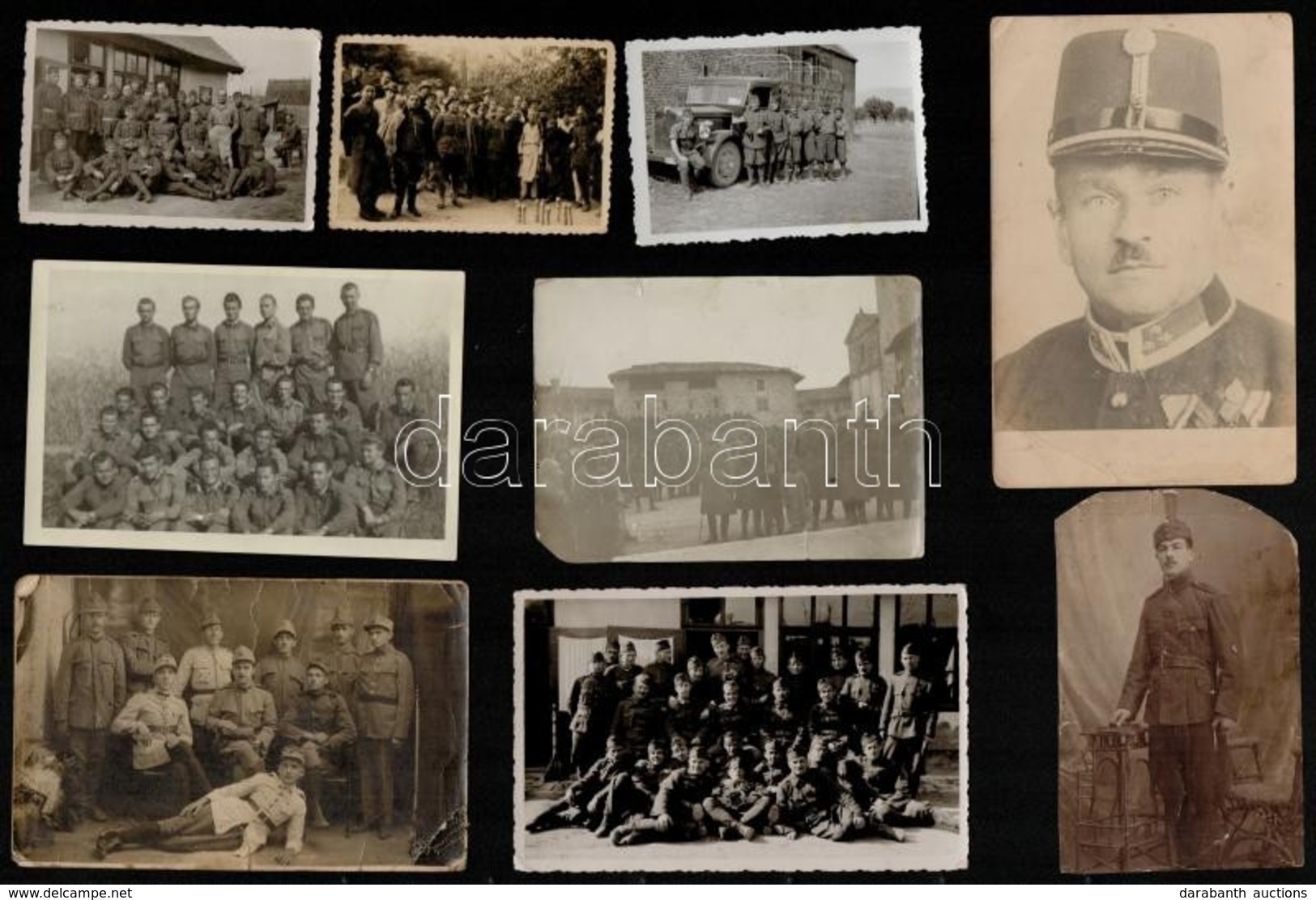 Cca 1914-1956 Vegyes Katonai Fotó Tétel, 9 Db, 5,5x8 és 14x9 Cm Közötti Méretekben - Other & Unclassified