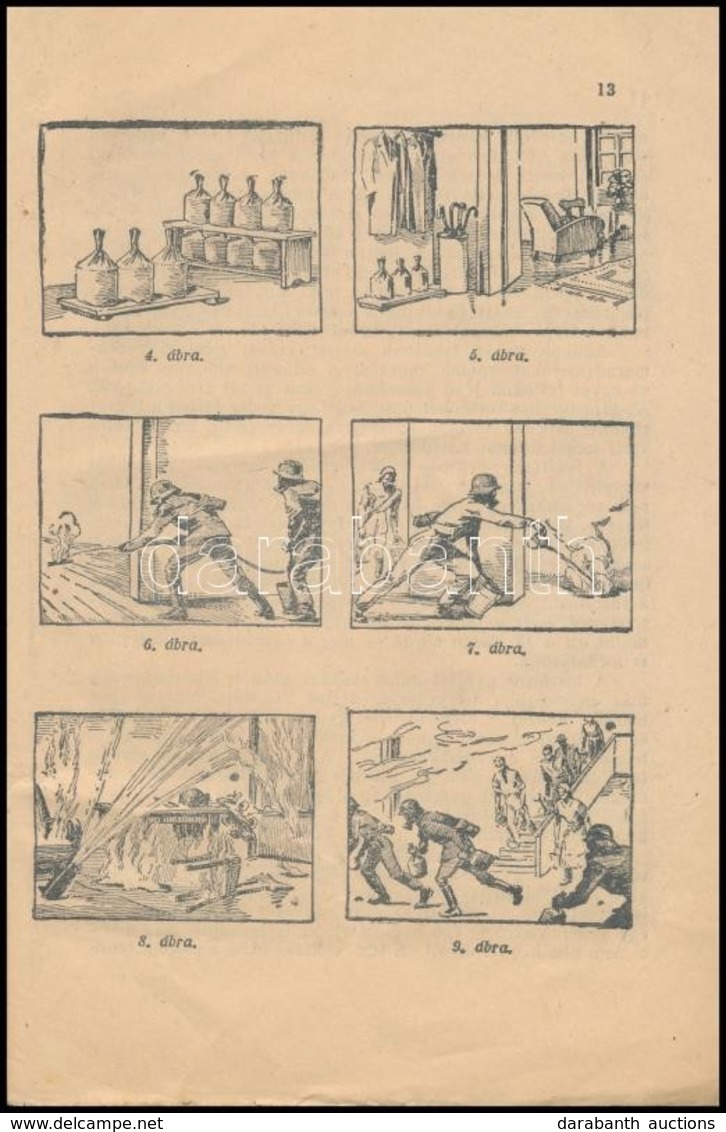 Cca 1940 A Gyújtóbombák Rövid Ismertetése, Rajzokkal Illusztrált Leírás, 18p - Autres & Non Classés