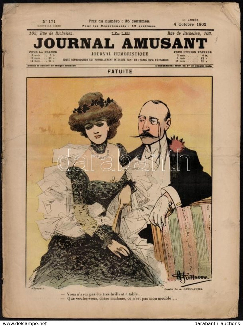 1902 Journal Amusant, Journal Humoristique Nr. 171 - Francia Nyelvű Vicclap, Illusztrációkkal, 16p / French Humor Magazi - Non Classés