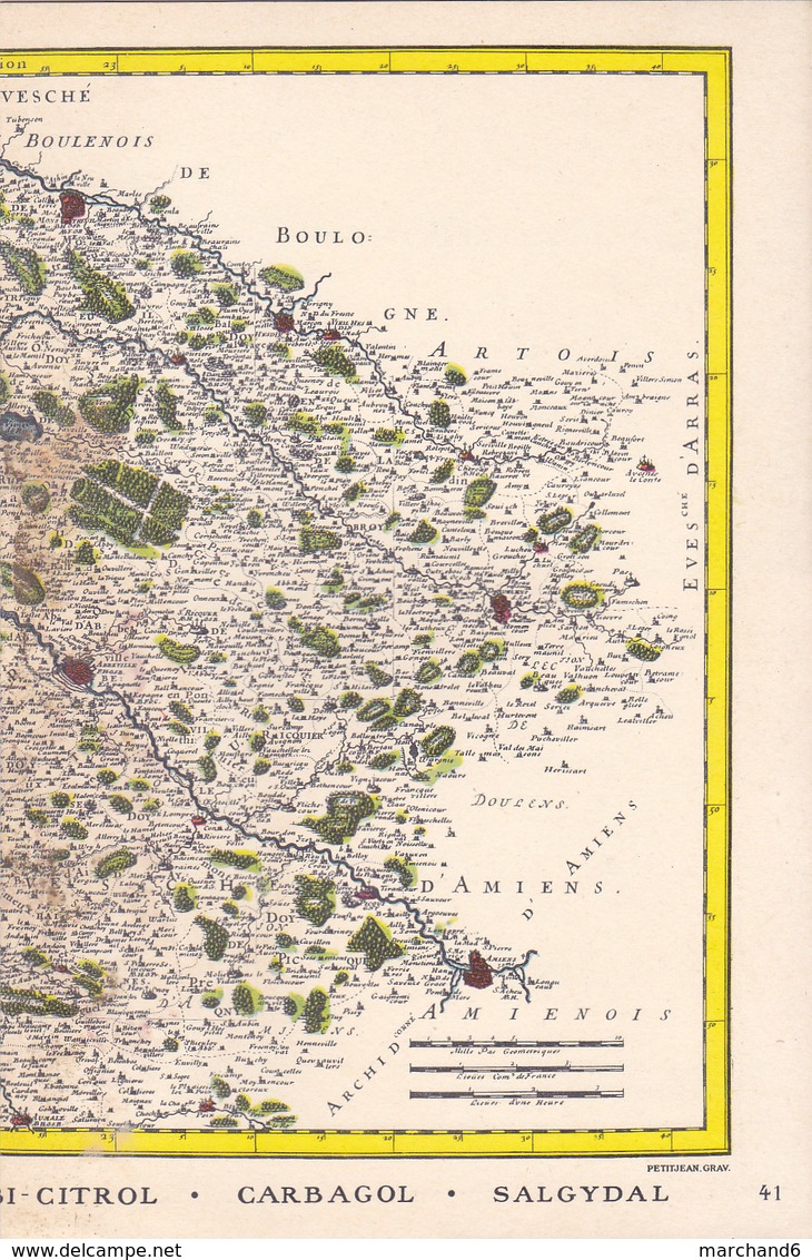 Laboratoires Mariner Vieux Pays De France N°41 Ponthieu Carte - Cartes Géographiques