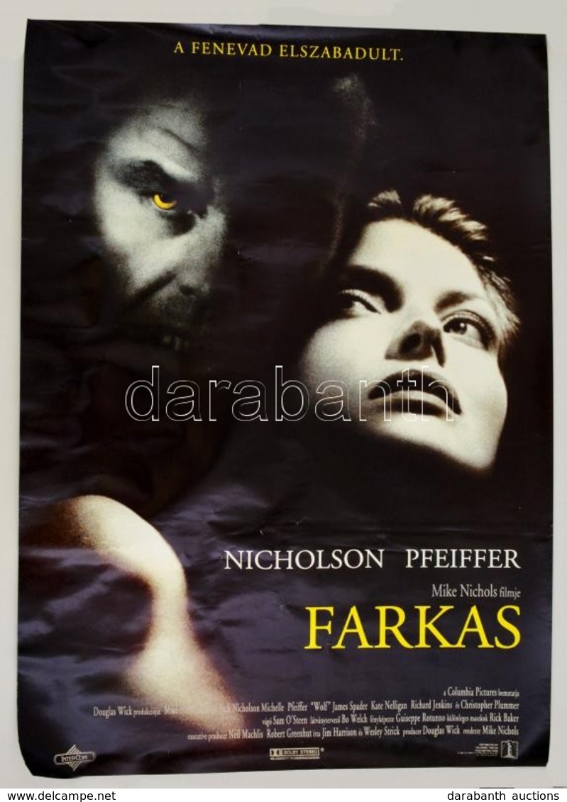 1994 Farkas, Amerikai Film Plakát, Főszerepben: Jack Nicholson, Michelle Pfeiffer, 95x68 Cm - Autres & Non Classés