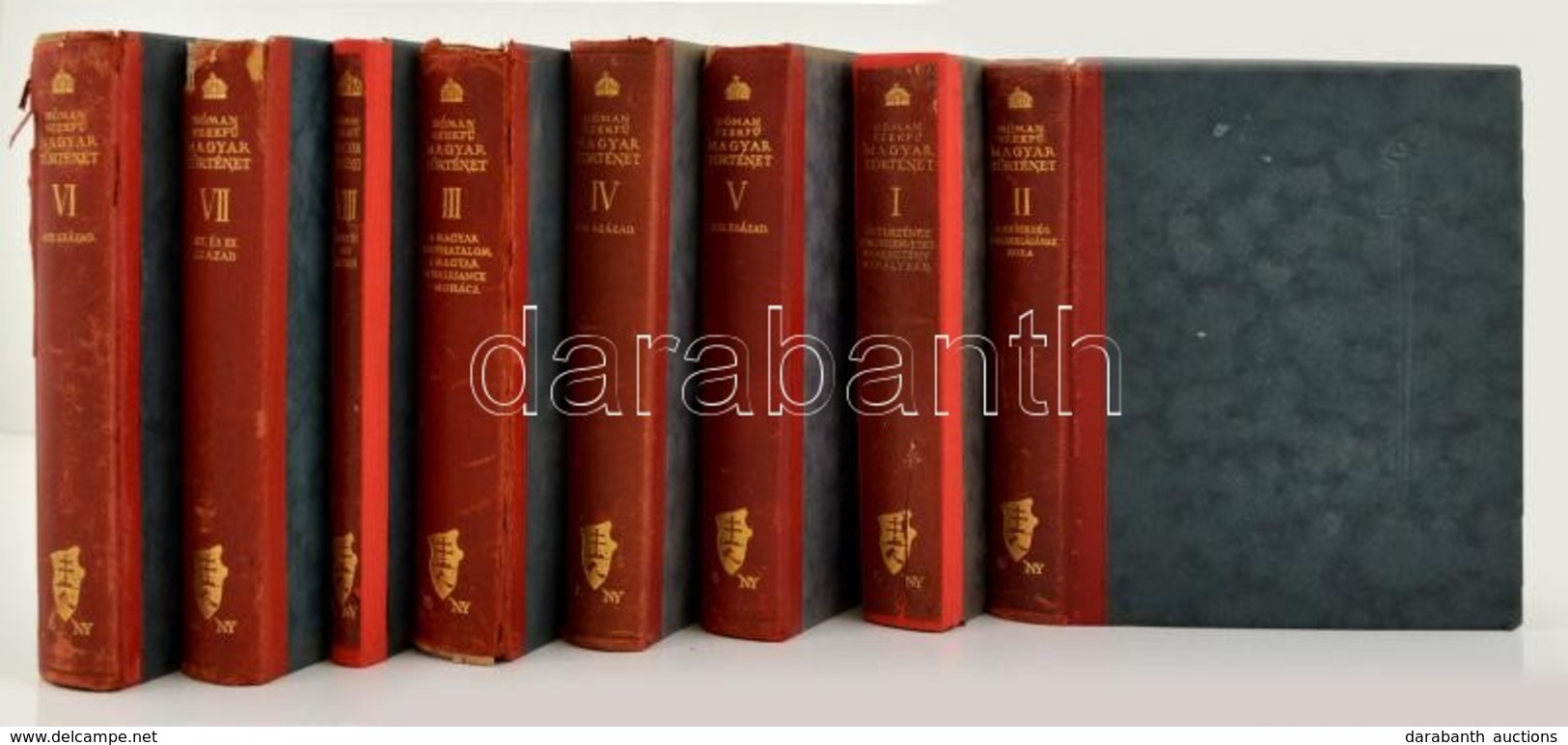 Hóman Bálint - Szekfű Gyula: Magyar Történet. 1-8. Köt. Bp., [1928], Királyi Magyar Egyetemi Nyomda. Első Kiadás! Kissé  - Non Classés