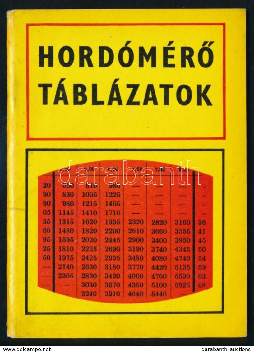 Ordódy Géza: Hordómérő Táblázatok. Bp., 1969, Mezőgazdasági Kiadó. Kiadói Papírkötésben. - Non Classés