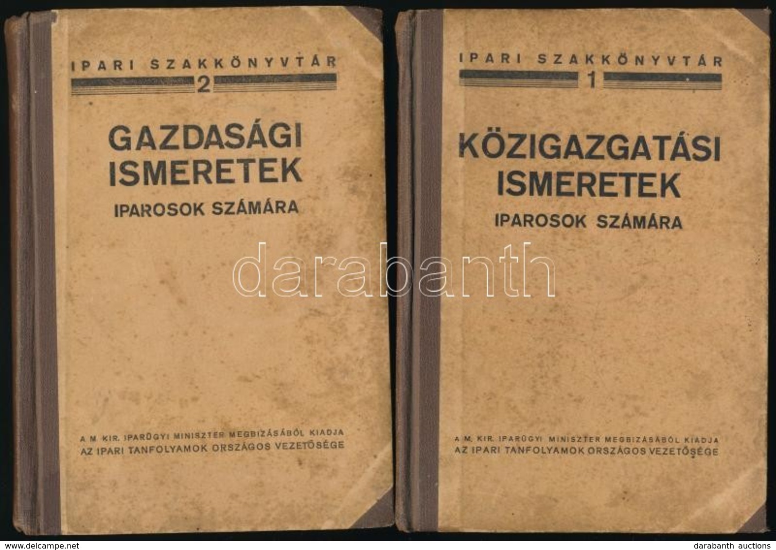 Amit A Képesített Iparosnak Tudni Kell Közigazgatási Ismeretek Köréből 1-2. Szerk.: Moór Jenő, Dr. Puky Ferenc, Dr. Kozm - Non Classés