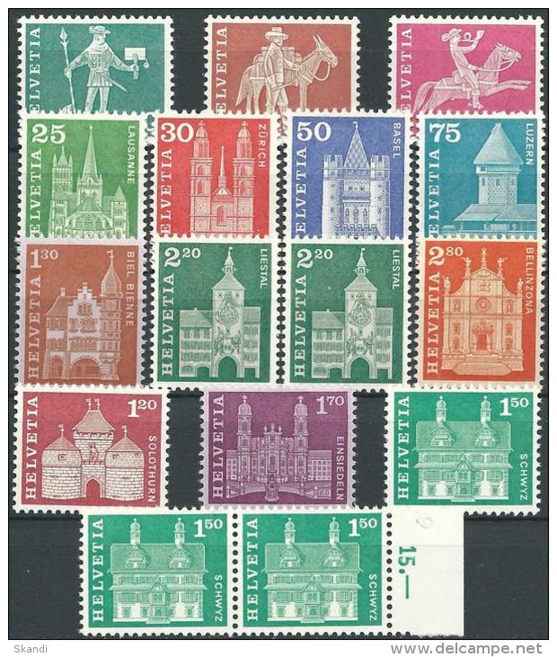 SCHWEIZ 1960 Mi-Nr. Freimarken LOT 18 Sfr ** MNH - Neufs