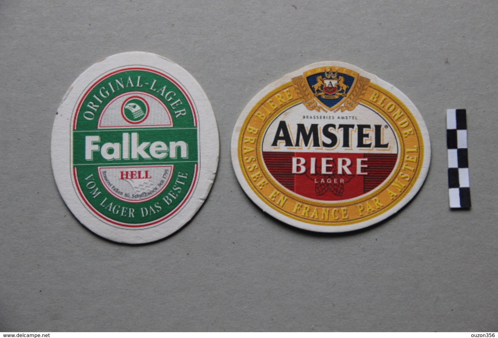 Lot De 2 Sous-Bocks Bière : Falken, Amstel - Beer Mats