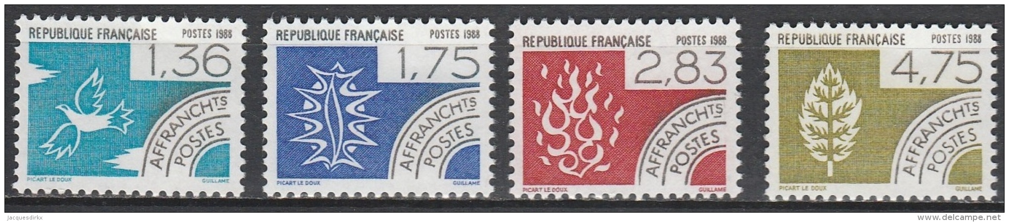 France   .     Yvert   .   P.  198/201         .      **     .    Neuf SANS Charniere  .   /    .  MNH - 1964-1988