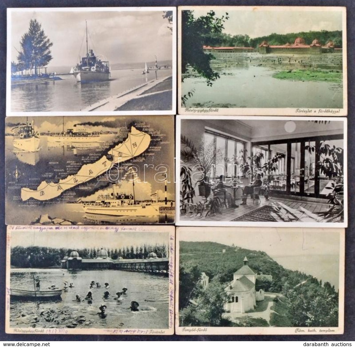 ** * 61 Db Főleg RÉGI Magyar Városképes Lap A Balatonról / 61 Mostly Pre-1945 Hungarian Town-view Postcards From Lake Ba - Non Classés