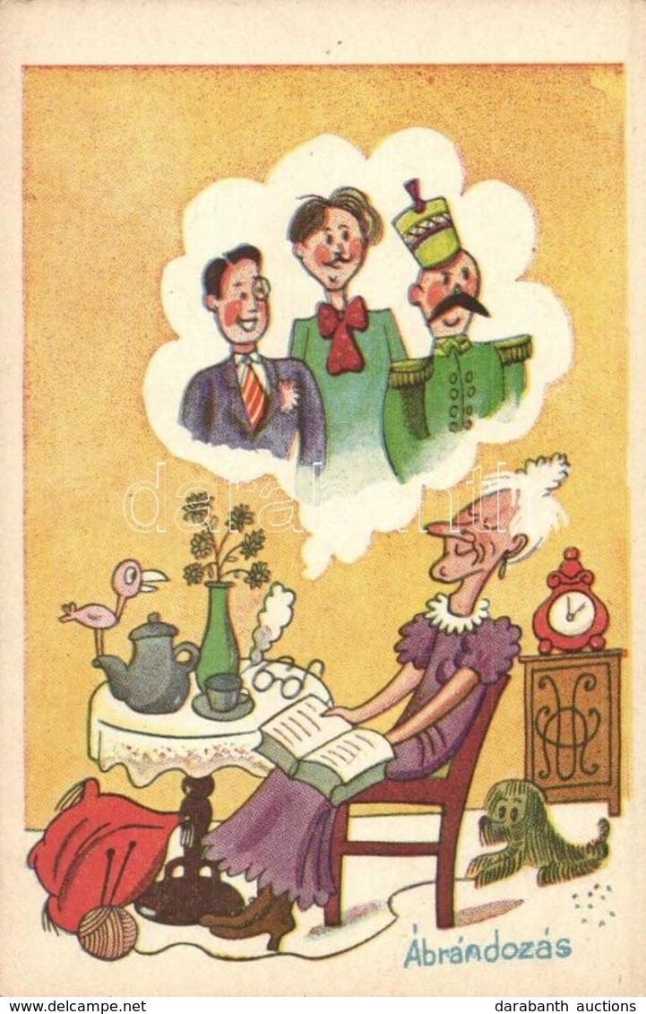 ** 8 Db RÉGI Humoros Grafikai Motívumlap / 8 Pre-1945 Hungarian Humorous Graphic Art Motive Cards - Non Classés