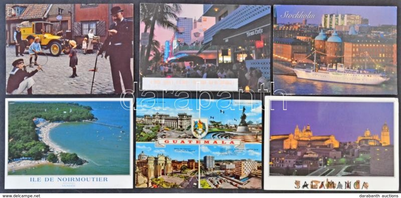 ** * 100 Db MODERN Külföldi Városképes Lap / 100 MODERN Worldwide Town-view Postcards - Non Classés