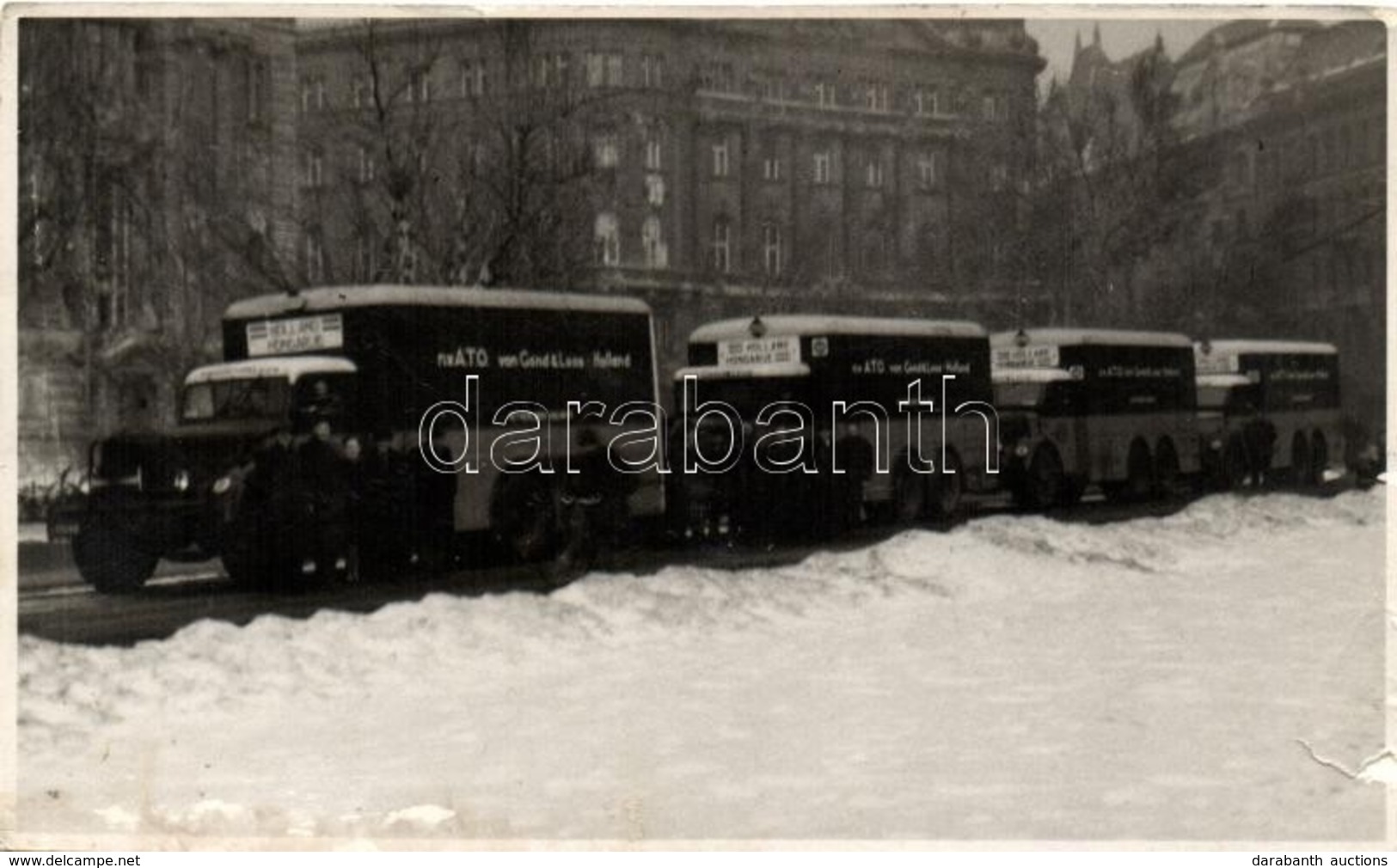 * T2/T3 1947 Magyarországra érkezett Első Kereskedelmi Teherautó Convoy, Mely A Frühling Bernát Cég Kezdeményezése Révén - Non Classés