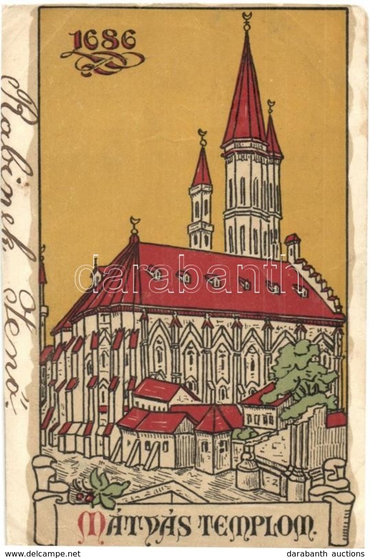 * T4 1686 Budapest I. Mátyás Templom, Geittner & Rausch Kiadása (vágott / Cut) - Non Classés