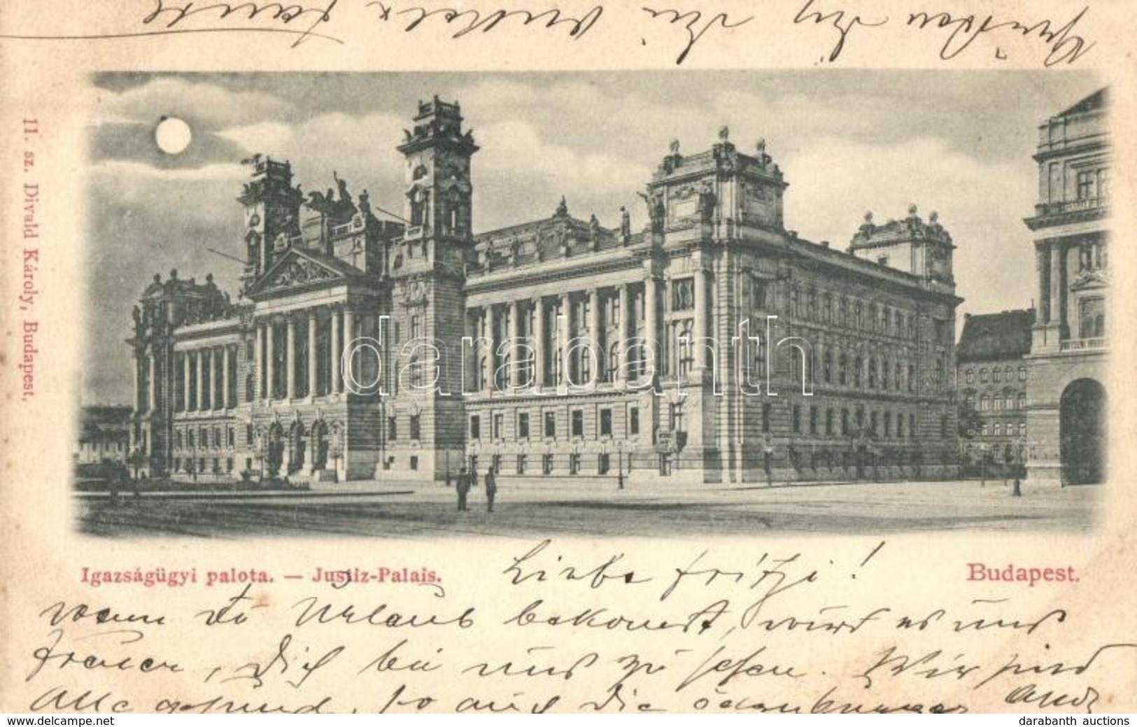 T2/T3 1899 Budapest V. Igazságügyi Palota. Divald Károly 11. Sz. (EK) - Non Classés