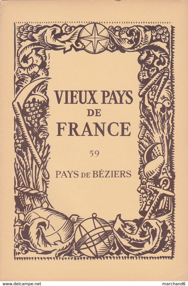 Laboratoires Mariner Vieux Pays De France N°59 Pays De Béziers Carte - Cartes Géographiques