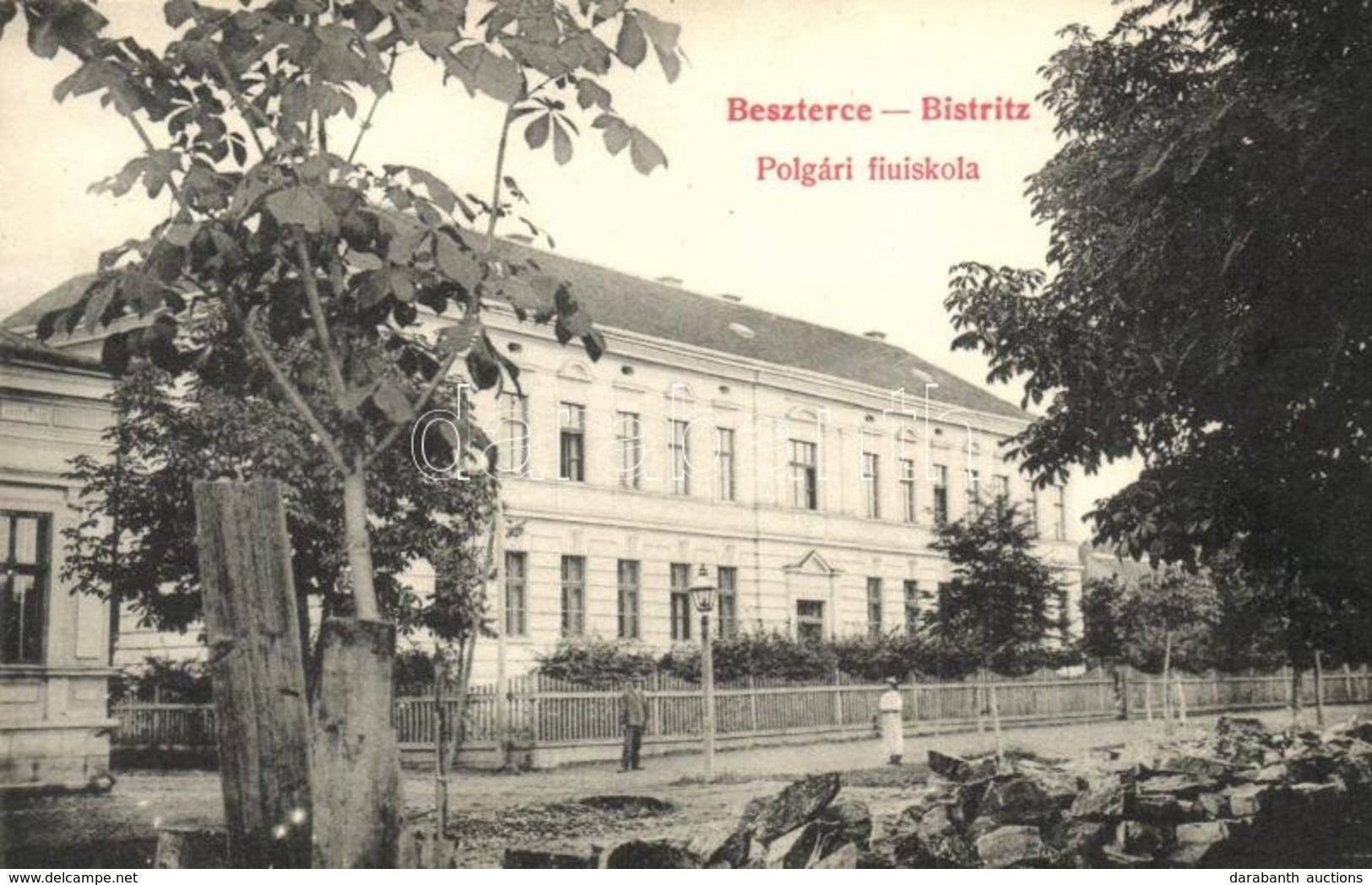 ** T1 Beszterce, Bistritz, Bistrita; Polgári Fiúiskola. F. Stolzenberg Kiadása / Boys' School - Non Classés