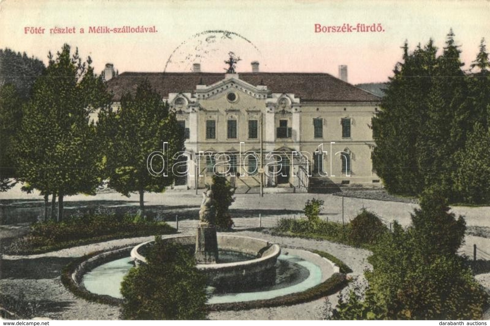 * T2/T3 Borszék, Borsec; Fő Tér, Mélik Szálloda. Divald Károly Kiadása / Main Square, Hotel (EK) - Non Classés