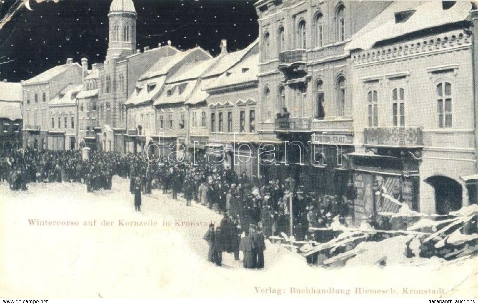 ** T3/T4 Brassó, Kronstadt, Brasov; Wintercorso Auf Der Kornzeile. Verlag Buchhandlung Hiemesch / Búzasor Télen, Korzó,  - Unclassified