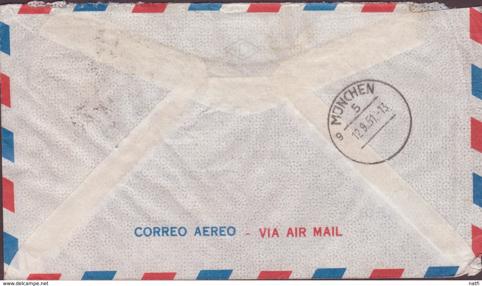 ENVELOPPE TIMBRE PAR AVION  1951   ALMANIA MEXICO A  MUNCHEN  EN ALLEMAGNE  VOIRPHOTOS - Mexico