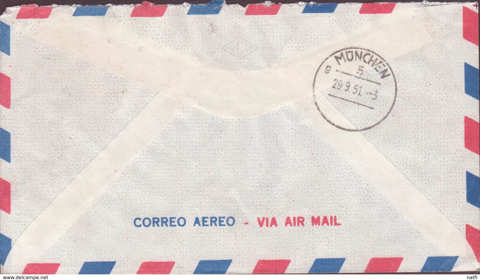 ENVELOPPE TIMBRE PAR AVION  1951   ALMANIA MEXICO A  MUNCHEN  EN ALLEMAGNE  VOIRPHOTOS - Mexico