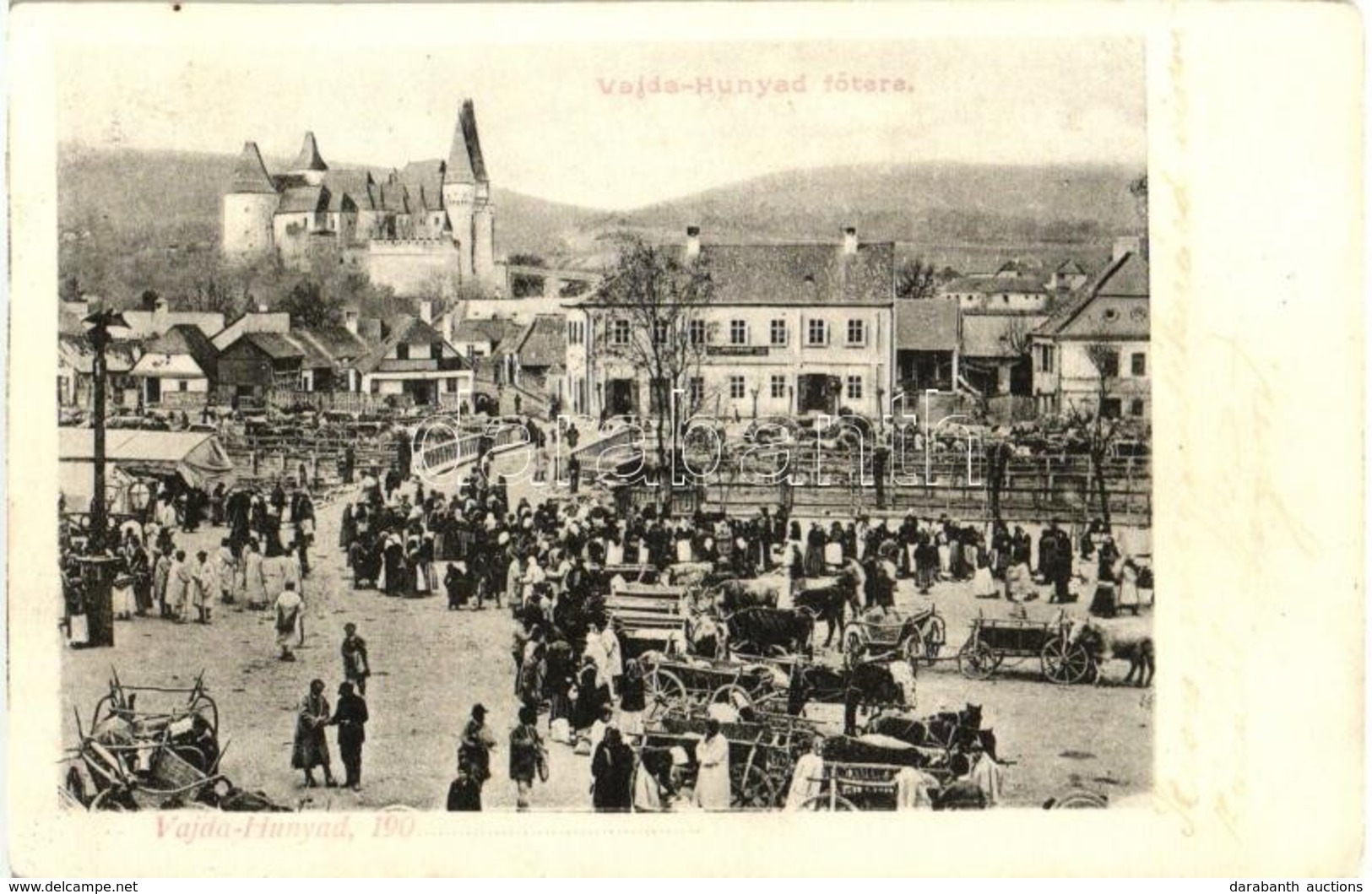 T2 Vajdahunyad, Hunedoara; Fő Tér, Piac árusokkal / Main Square, Market With Vendors - Unclassified