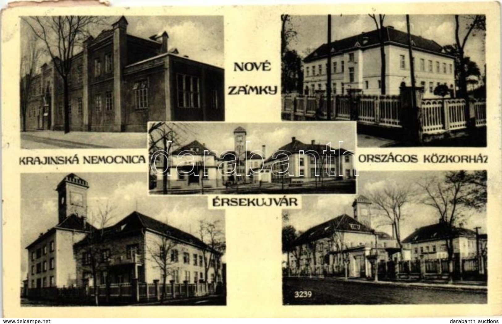 T2 Érsekújvár, Nové Zamky; Országos Közkórház / Hospital 'vissza' So. Stpl - Non Classificati