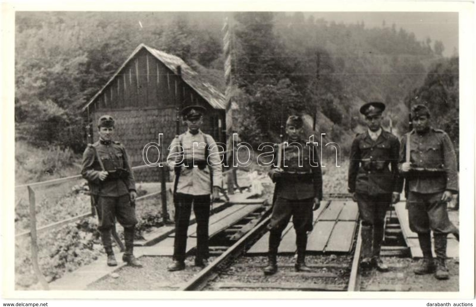 ** T1 Terebesfejérpatak, Terebes (Trebusa), Dilova; Magyar-román Határ Katonákkal. Turul Fotóriport / Hungarian-Romanian - Non Classés