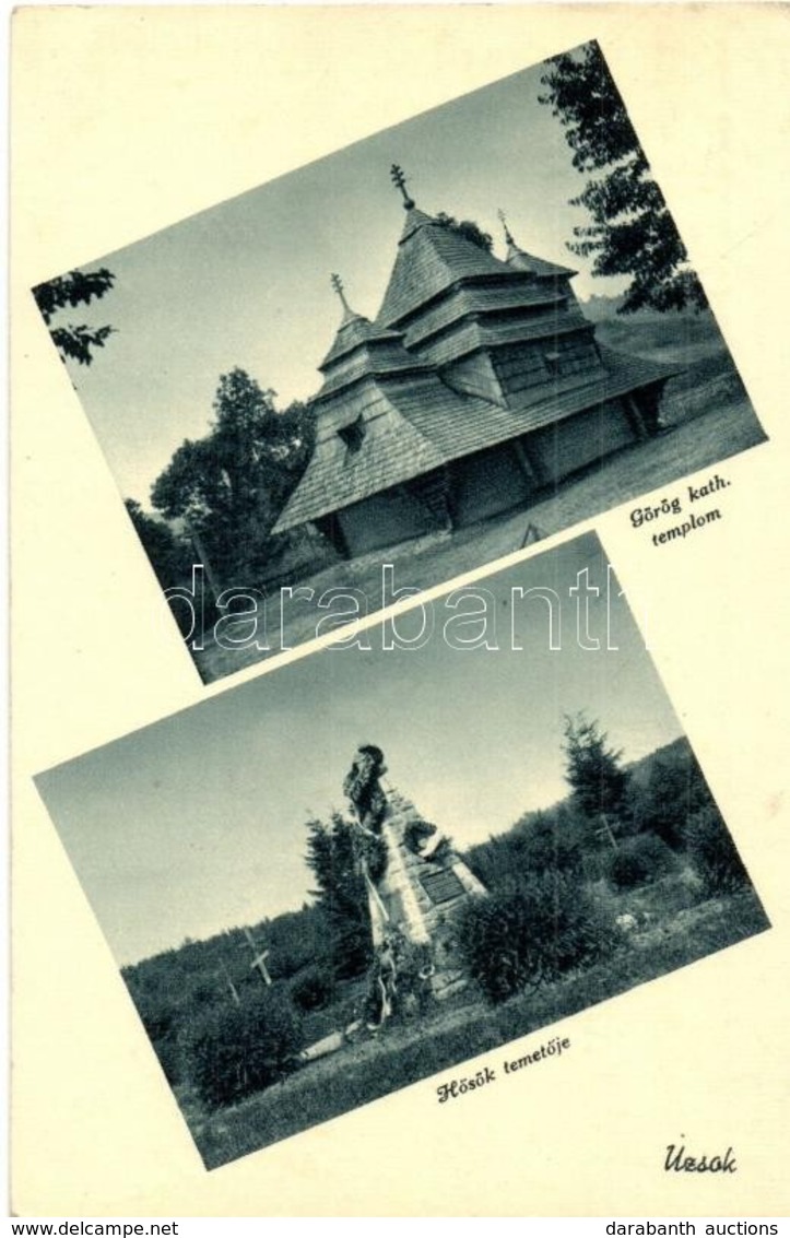 * T2 Uzsok, Uzhok; Görög Katolikus Fatemplom, Hősök Temetője / Heroes Cemetery, Wooden Church - Zonder Classificatie