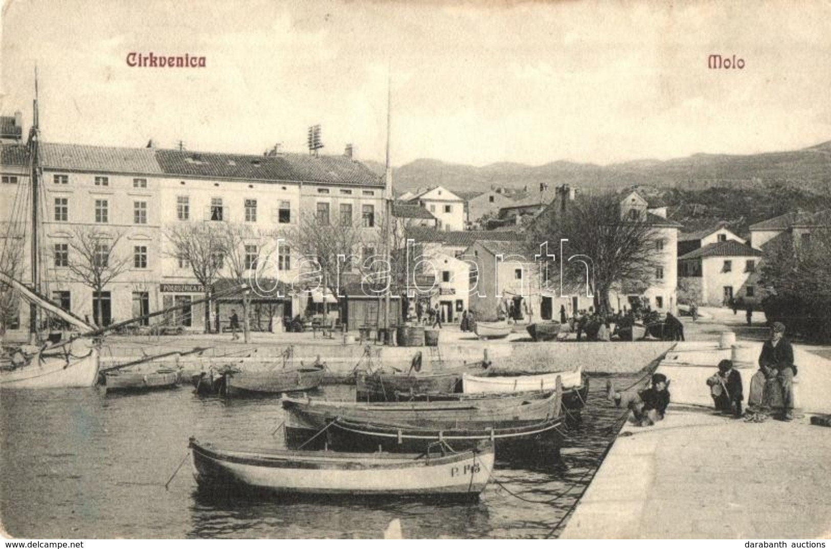 * T2/T3 Crikvenica, Cirkvenica; Molo / Port, Boats, Shops  (EK) - Unclassified