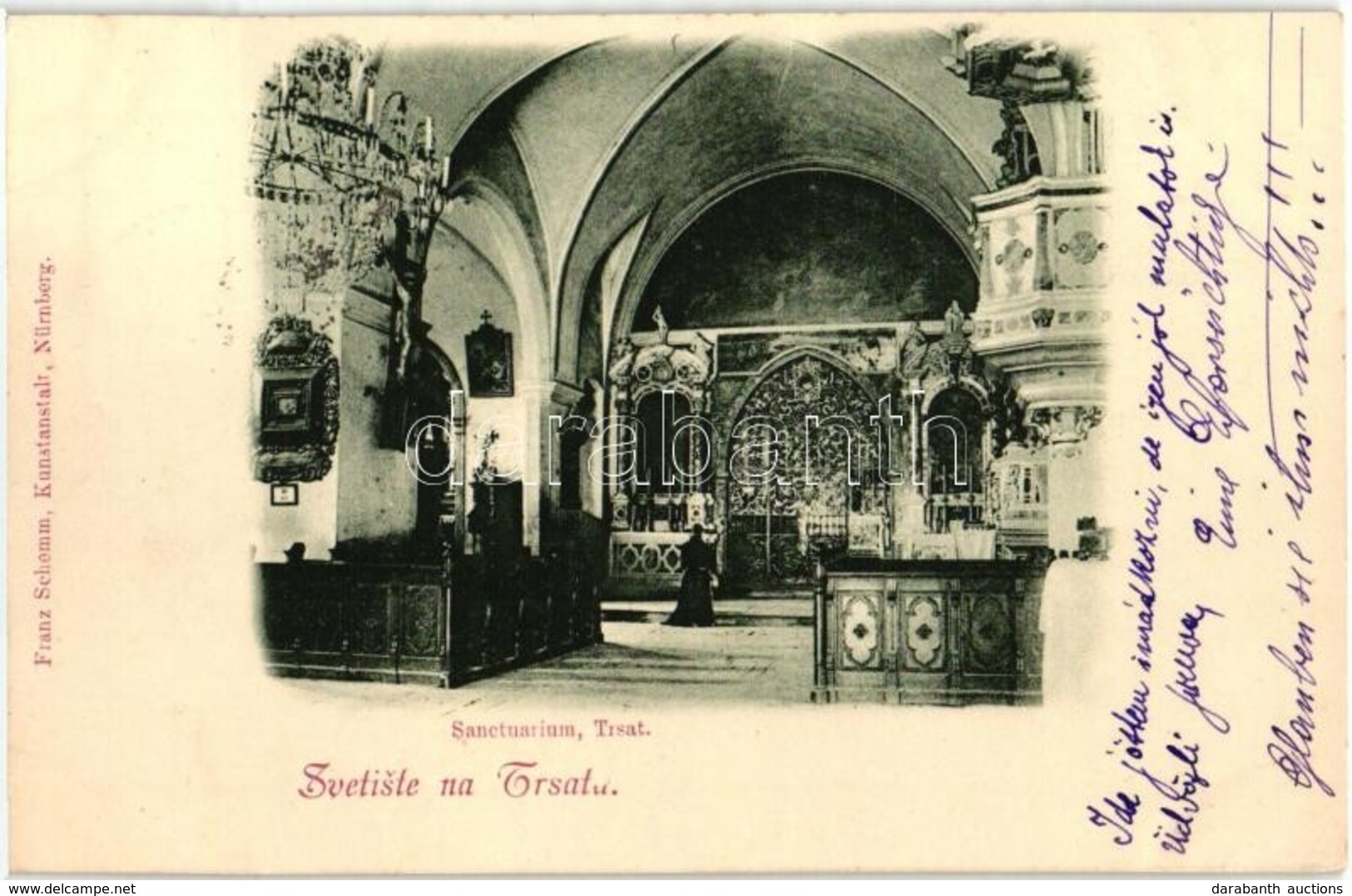 T2 1899 Fiume, Trsat, Tersatto; Sanctuarium / Church Interior - Non Classés