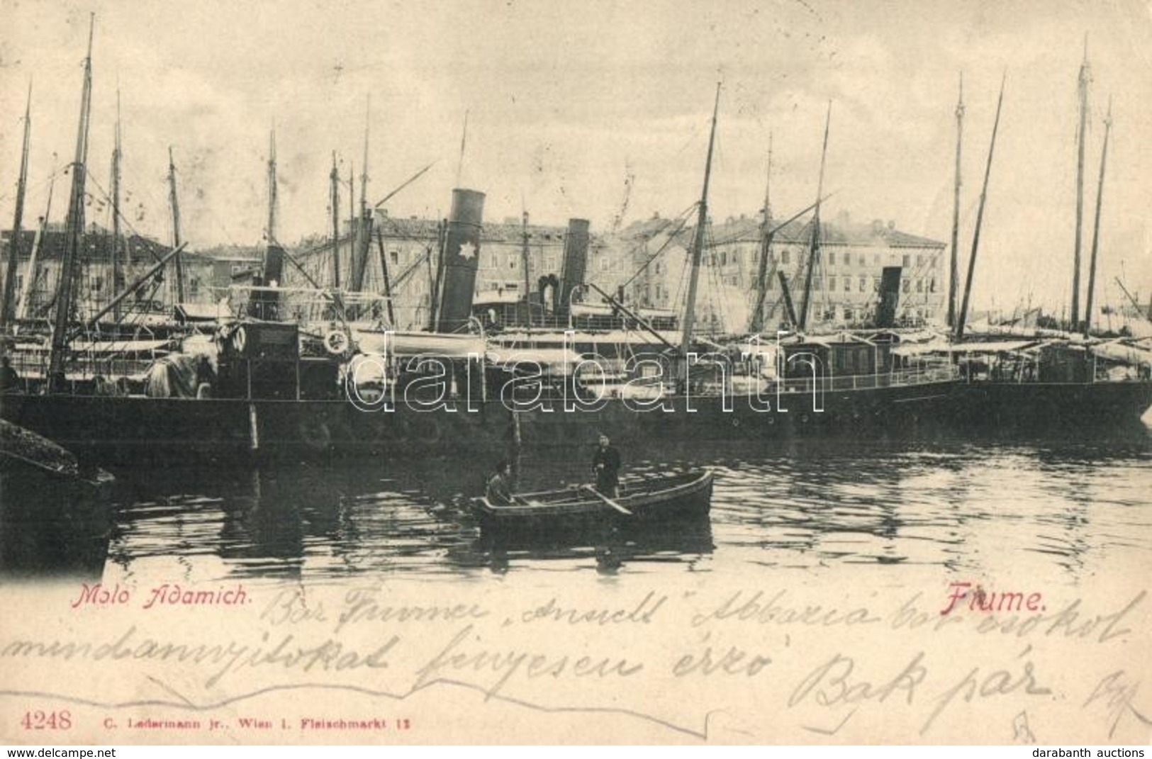 T2 Fiume, Molo Adamich / Steamships At The Port - Non Classés