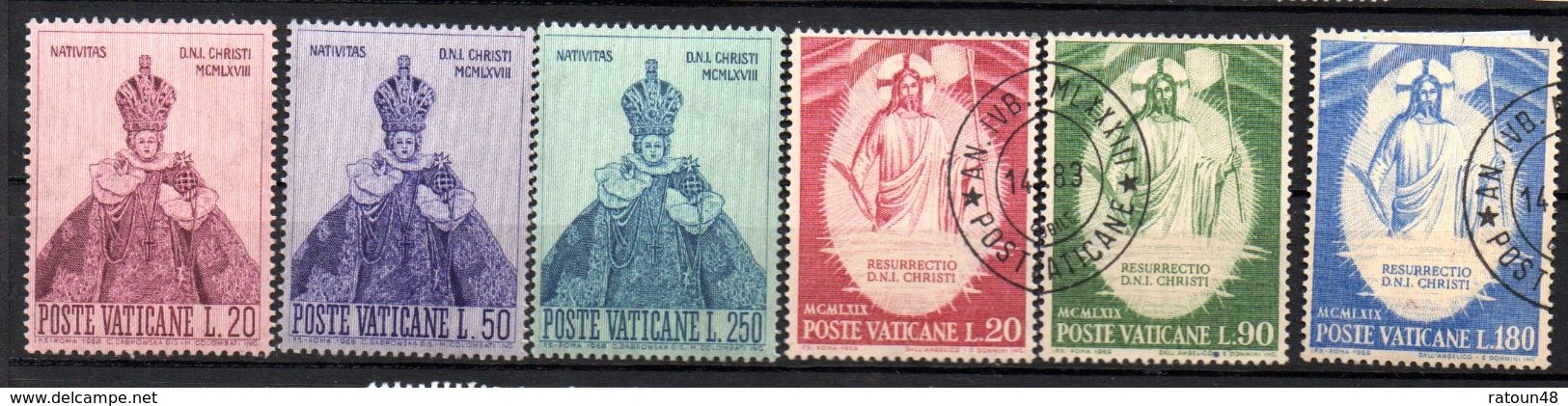 Lot De 6 Timbres N° 482 à 487  -neuf** Et Oblitérés  -divers    - Vatican - Oblitérés