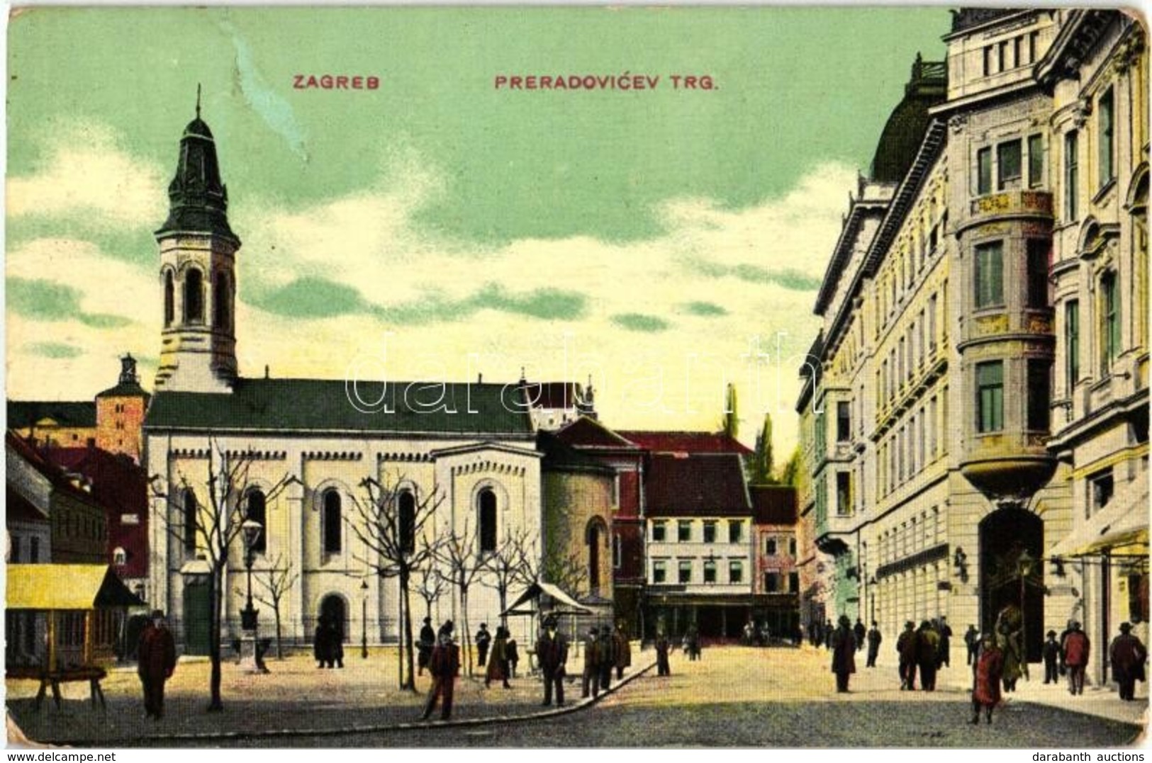 T2/T3 Zagreb, Preradovicev Trg. / Square With Serbian Church  (EK) - Non Classés