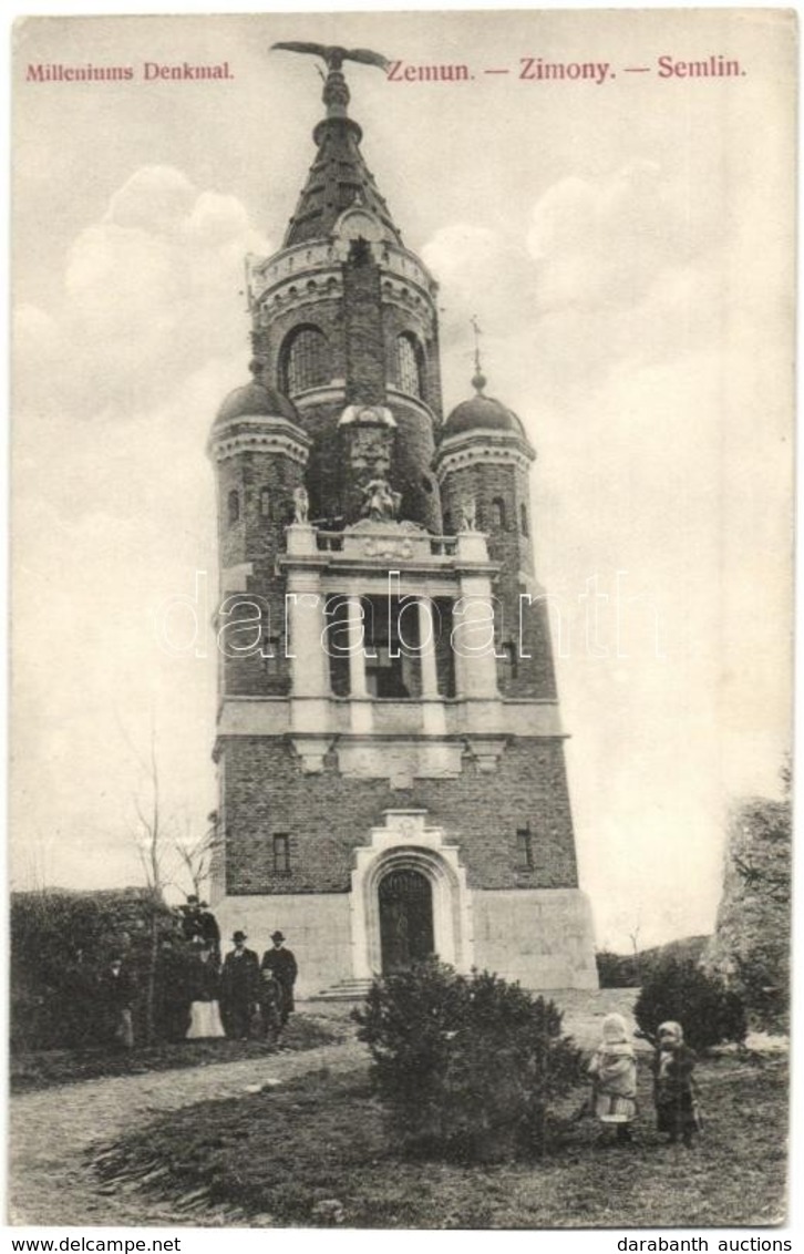 ** T2/T3 Zimony, Zemun, Semlin; Milleniums Denkmal / Milleniumi Emlékmű / Monument (kis Szakadás / Small Tear) - Non Classés