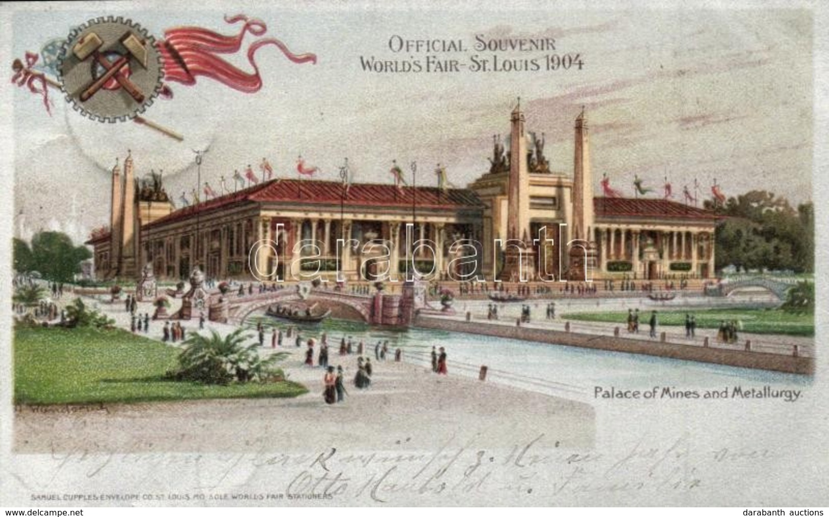T2 1904 Saint Louis, St. Louis; World's Fair, Palace Of Mines And Metallurgy. Samuel Cupples Silver Litho Art Postcard S - Non Classés