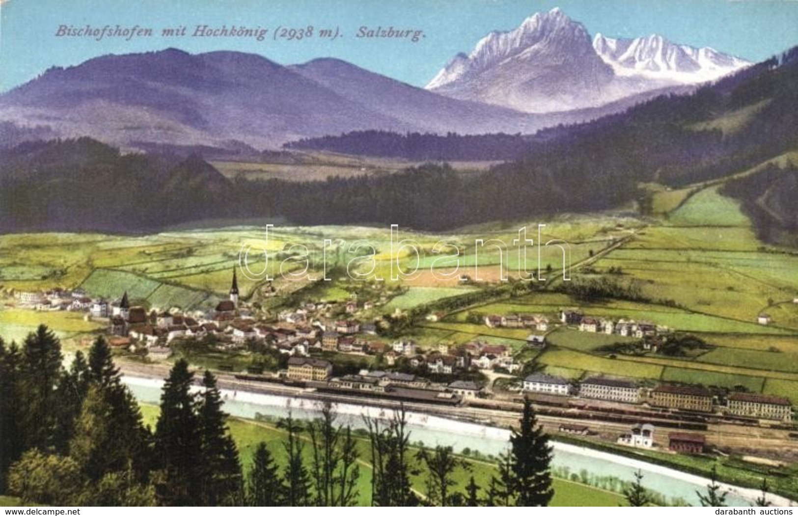 * T2 Bischofshofen Mit Hochkönig; General View With Railway Station - Non Classés