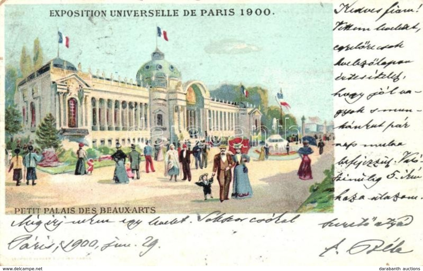 T2/T3 1900 Paris, Exposition Universelle, Petit Palais Des Beaux Arts. Leopold Verger & Co. Litho  (Rb) - Unclassified