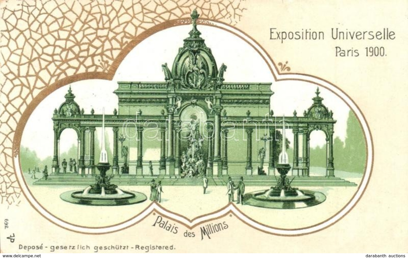 ** T2 1900 Paris, Exposition Universelle, Palais De Millions. Art Nouveau, Litho - Non Classés