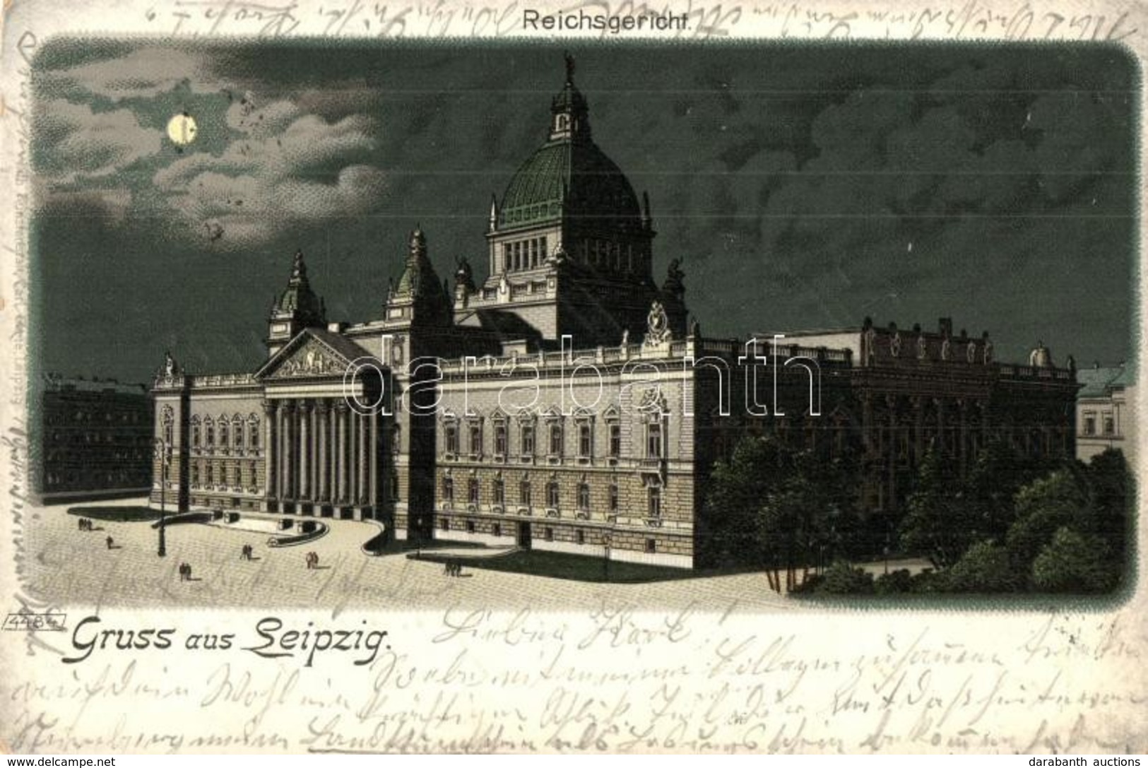 T2/T3 1899 Leipzig, Reichsgericht / Palace Of Justice At Night. Litho (EK) - Non Classés