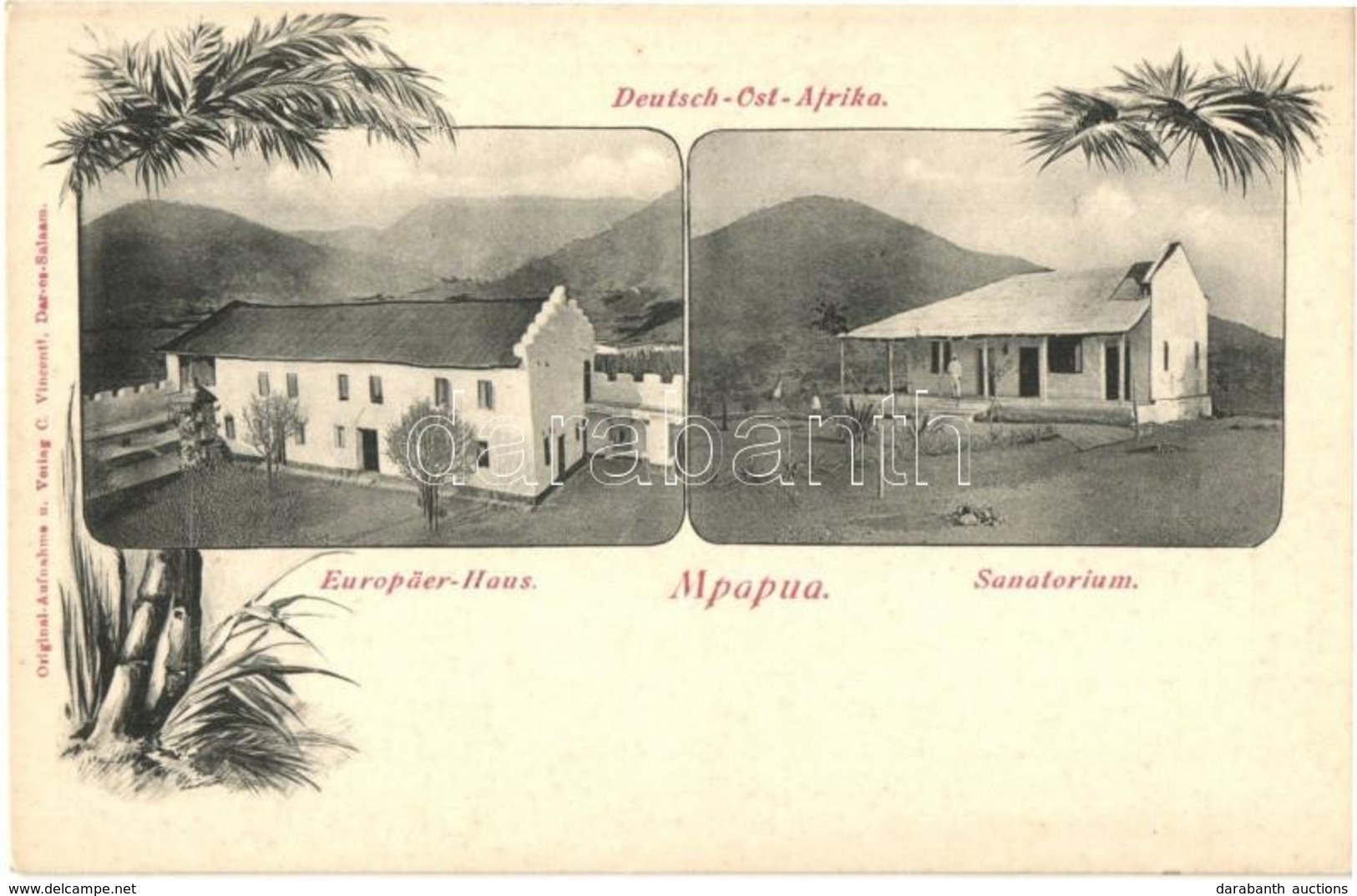 ** T1/T2 Mpapua, Europäer Haus, Sanatorium / European House And Sanatorium. Art Nouveau - Non Classés