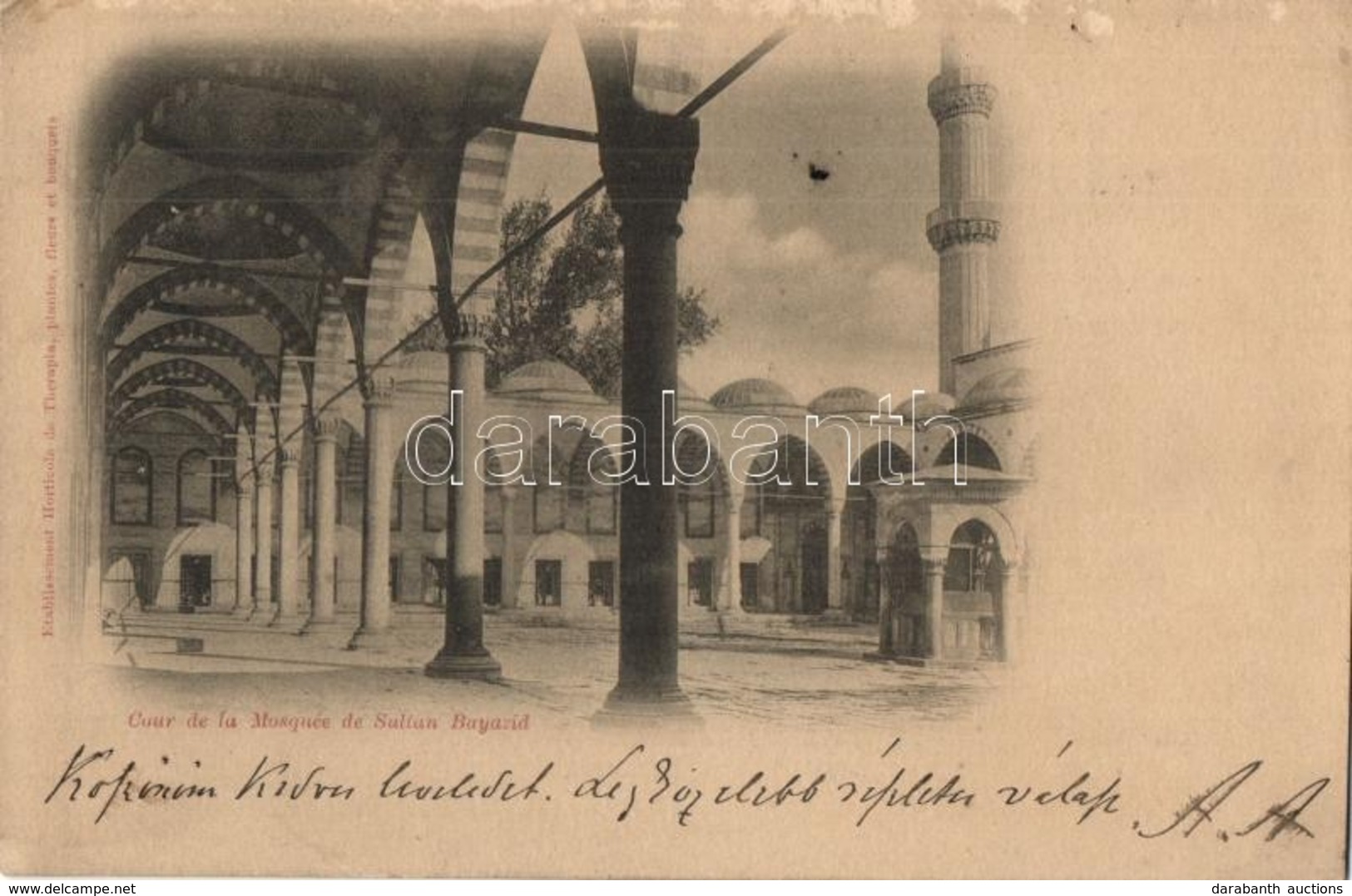 T2/T3 1899 Constantinople, Istanbul; Cour De La Mosquée De Sultan Bayazid / Courtyard Of Sultan Bayazid Mosque  (EK) - Non Classés
