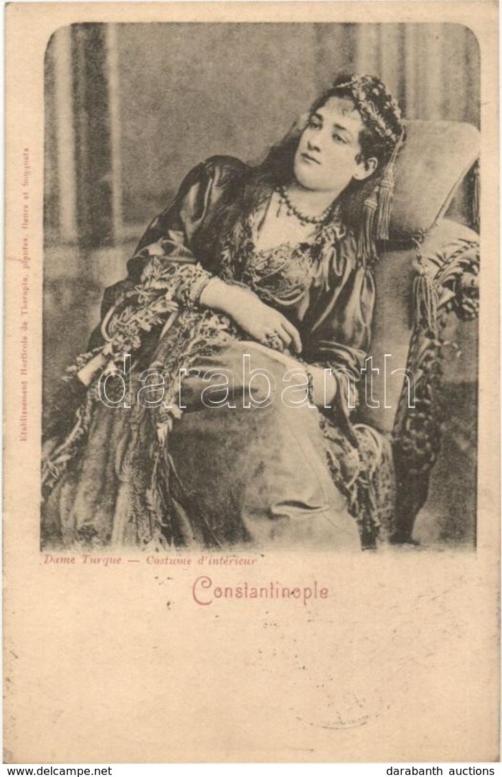 T2/T3 Constantinople, Istanbul; Dame Turque, Costume D'interieur / Turkish Lady, Interior Suit, Folklore (EK) - Non Classés